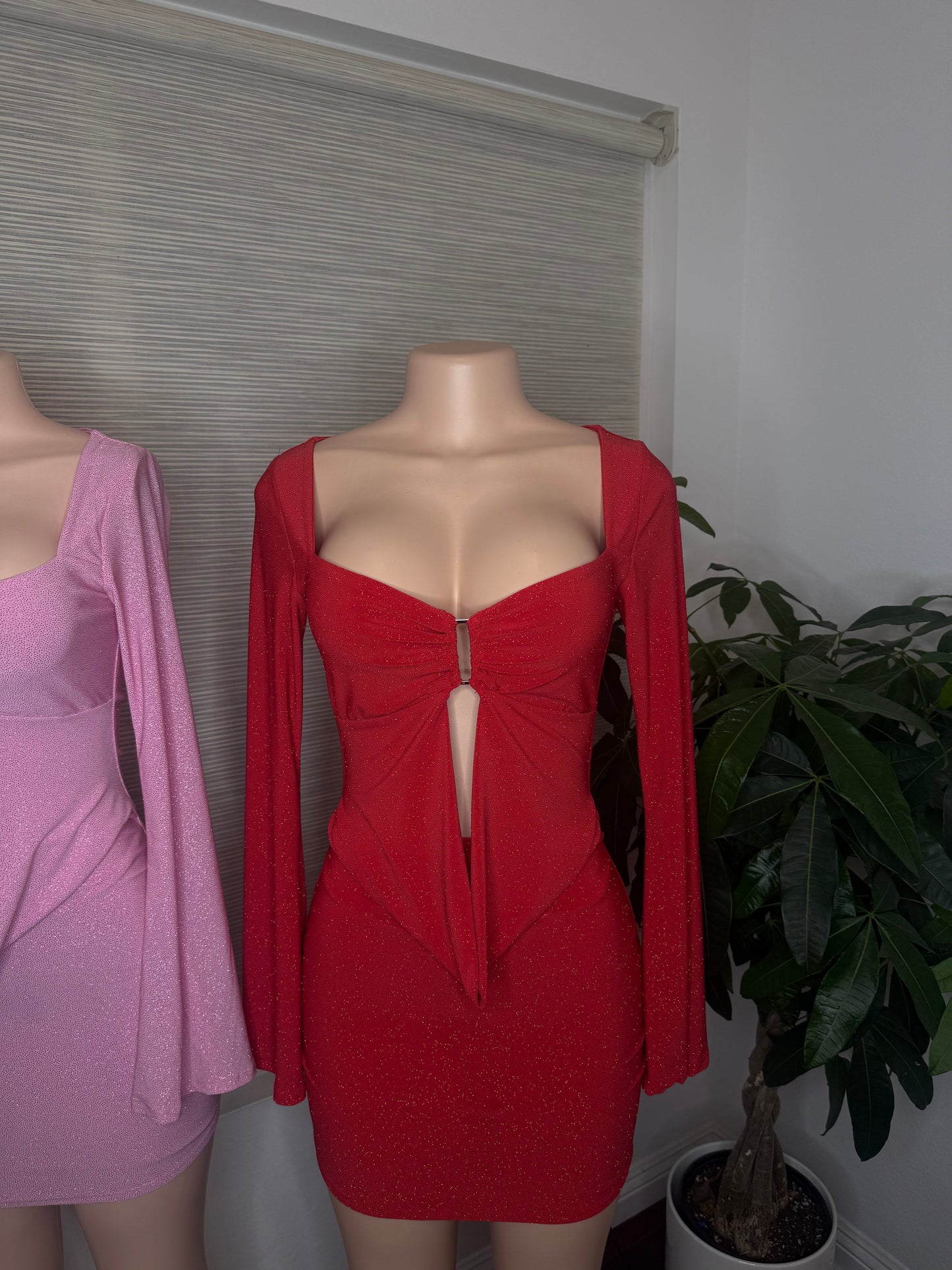 Valentina Dress (glitter red)