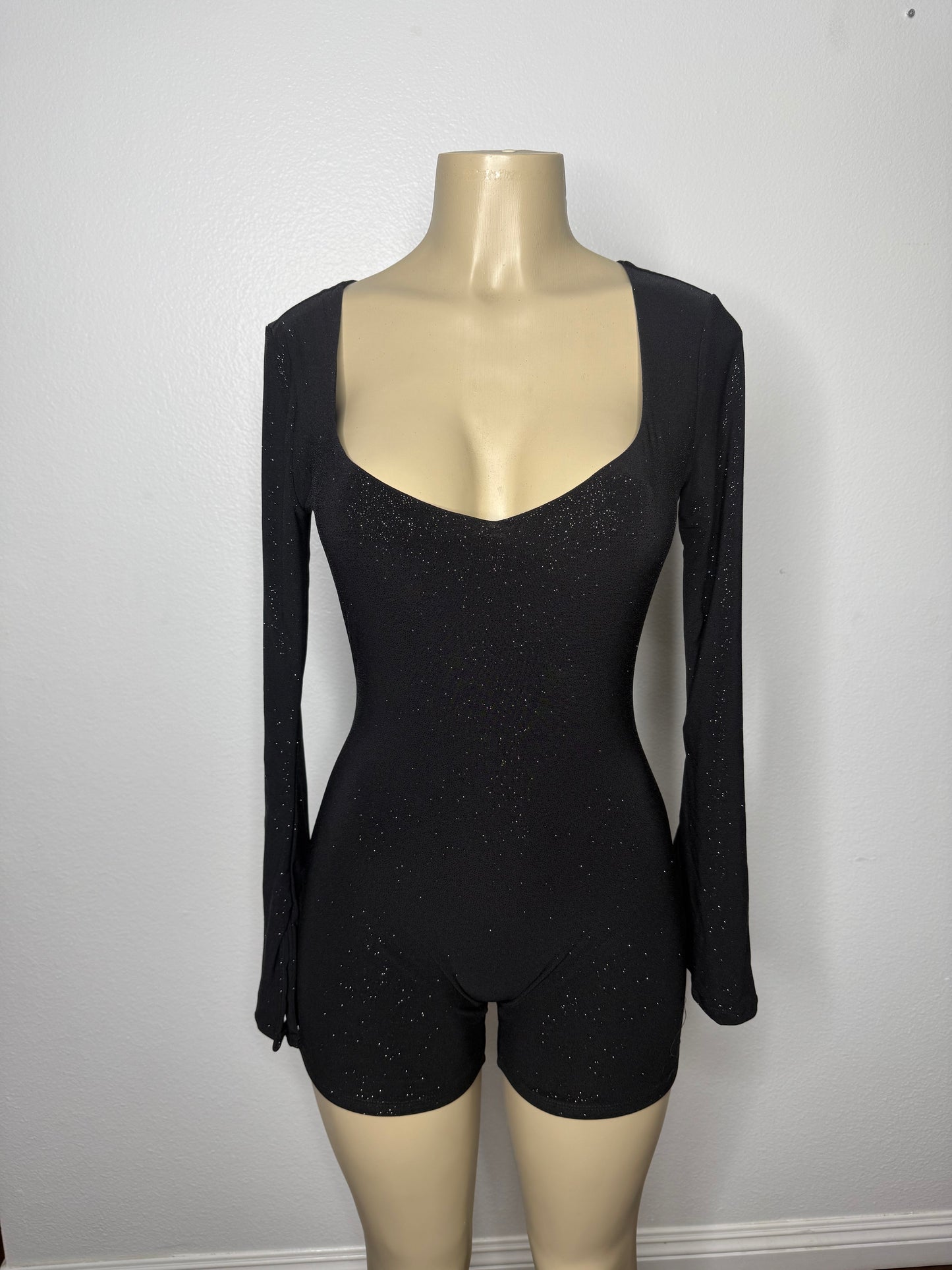 Cherry (BLK) Glitter Romper