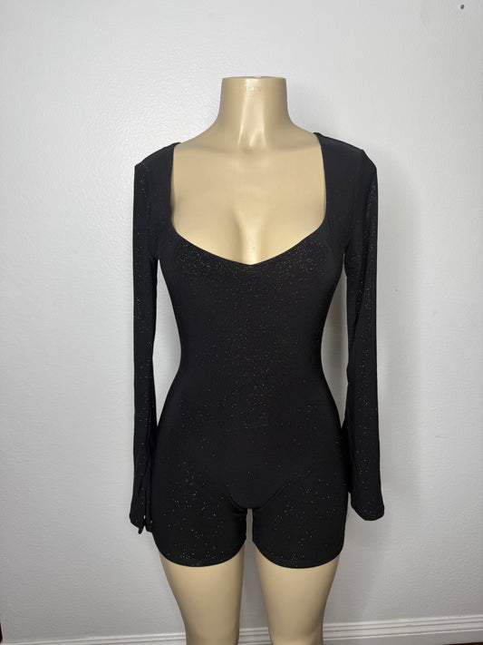 Cherry (BLK) Glitter Romper