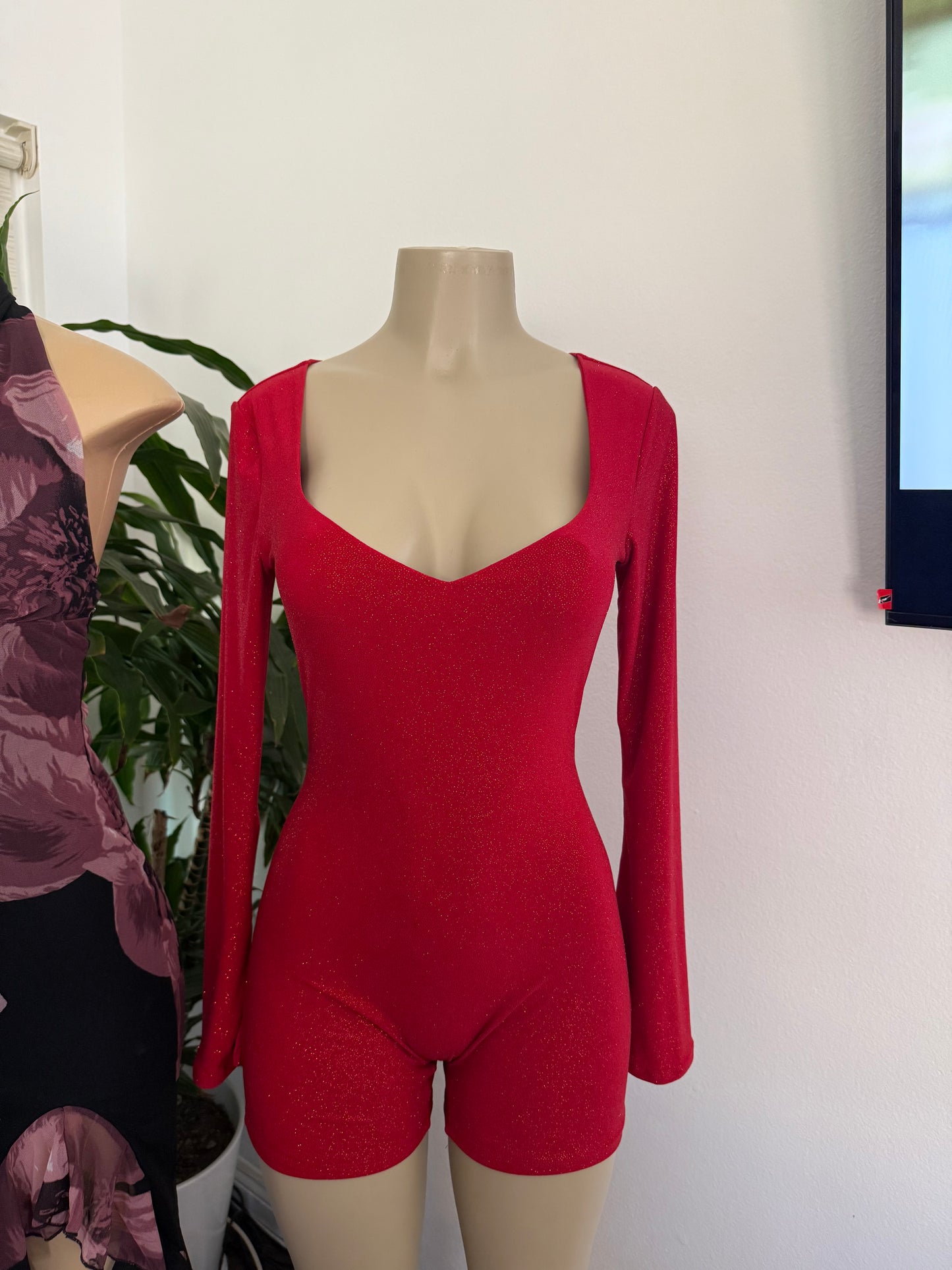 Cherry (Red) Glitter Romper