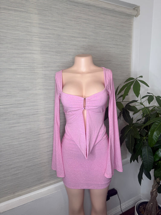 Valentina Dress (glitter pink)