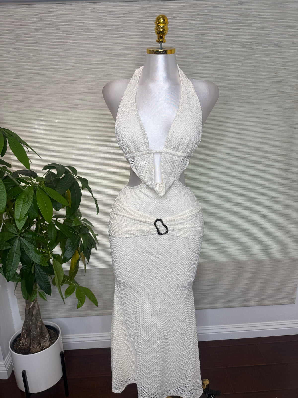 Perla Sequence Dress (ivory)